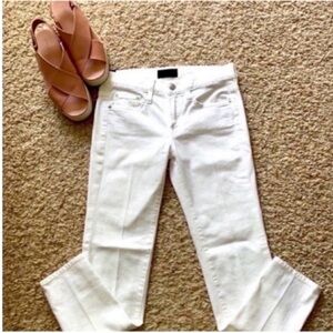 Vince Women's Crisp White Skinny Mid Rise Jeans 24